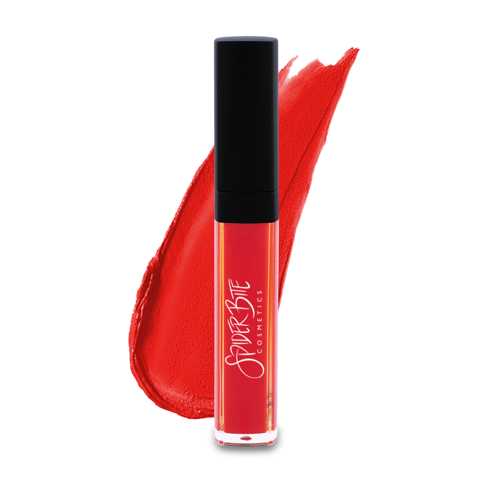 fiery orange red liquid lipstick